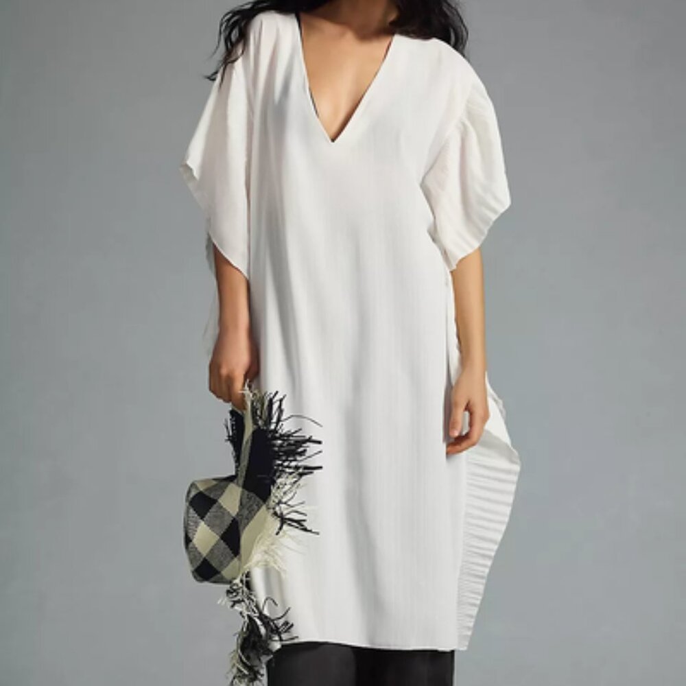 NWT Anthropologie Sheer Pleated Kaftan